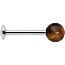 Load image into Gallery viewer, 16G 5/16 Elegant Brown Tiger Eye Internal Threaded Labret Tragus
