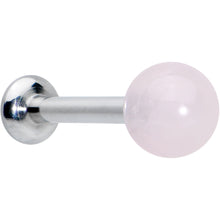 Load image into Gallery viewer, 16G 5/16 Elegant Pink Rose Quartz Internal Threaded Labret Tragus

