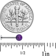 Load image into Gallery viewer, 16G 5/16 Elegant Purple Amethyst Internal Threaded Labret Tragus
