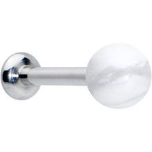 Load image into Gallery viewer, 16G 5/16 Elegant White Howlite Internally Threaded Labret Tragus
