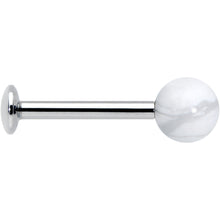 Load image into Gallery viewer, 16G 5/16 Elegant White Howlite Internally Threaded Labret Tragus
