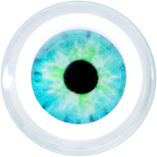 Load image into Gallery viewer, Clear Blue Eye Acrylic Double Flare Plug Set
