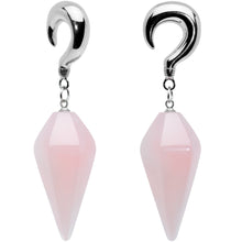 Load image into Gallery viewer, 2G Pink Stone Point Curved Taper Ear Weights
