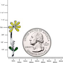 Load image into Gallery viewer, Clear CZ Gem Whimsy Daisy Flower Double Mount Belly Ring
