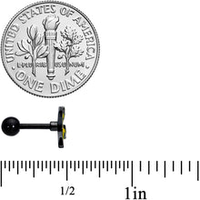 Load image into Gallery viewer, 16G 1/4 Black Batty Moon Halloween Cartilage Tragus Earring
