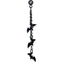 Load image into Gallery viewer, 16G 1/4 Clear Gem Black Gone Batty Halloween Dangle Cartilage
