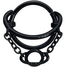 Load image into Gallery viewer, 16G 3/8 Black Double Saturn Chain Dangle Hinged Segment Ring

