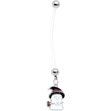 Load image into Gallery viewer, Clear Bioplast Witch Hat Ghost Halloween Dangle Pregnancy Belly Ring
