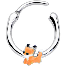 Load image into Gallery viewer, 16G 3/8 Cute Fall Fox Cartilage Clicker
