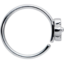Load image into Gallery viewer, 20G 3/8 Clear Gem Tiny Flower Nose Hoop
