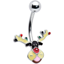 Load image into Gallery viewer, Colorful Reindeer Christmas Belly Ring
