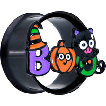 Load image into Gallery viewer, Black Boo Party Halloween Tunnel Plug Set
