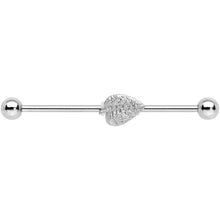 Load image into Gallery viewer, 14G Autumn Textured Leaf Industrial Barbell 38mm
