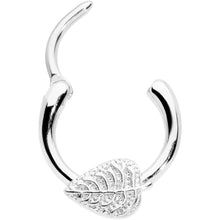Load image into Gallery viewer, 16G 3/8 Autumn Textured Leaf Cartilage Clicker Ring
