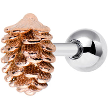 Load image into Gallery viewer, 16G 1/4 Autumn Pine Cone Cartilage Tragus Earring
