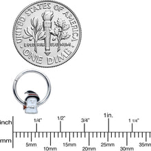 Load image into Gallery viewer, 16G 3/8 Witch Hat Ghost Halloween Hinged Segment Ring
