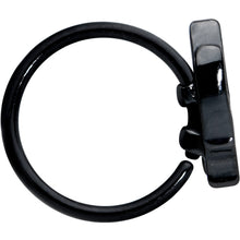Load image into Gallery viewer, 20G 5/16 Black Sunset Side Butterfly Nose Hoop
