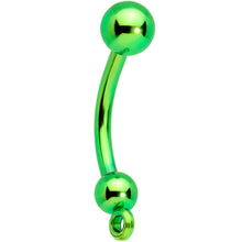 Load image into Gallery viewer, Green Electroplated Titanium Add On Charm Dangle Belly Ring
