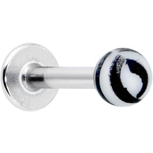 Load image into Gallery viewer, 16G 5/16 Matte White Zebra Stripe Labret Monroe Tragus

