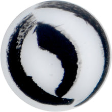 Load image into Gallery viewer, 16G 5/16 Matte White Zebra Stripe Labret Monroe Tragus
