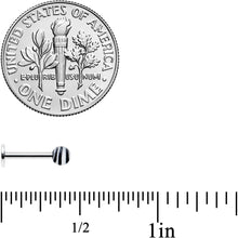 Load image into Gallery viewer, 16G 5/16 Matte White Zebra Stripe Labret Monroe Tragus
