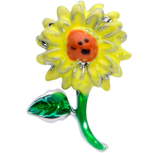 Load image into Gallery viewer, 16G 1/4 Sunny Yellow Sunflower Cartilage Tragus Earring
