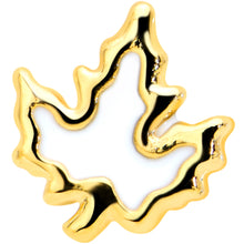 Load image into Gallery viewer, 16G 1/4 Gold Tone Fall White Maple Leaf Cartilage Tragus Earring
