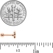Load image into Gallery viewer, 16G 1/4 Rose Gold Tone Fall White Maple Leaf Cartilage Tragus
