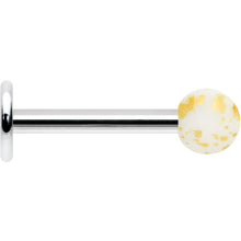 Load image into Gallery viewer, 16G 5/16 Matte White Splatter Pattern Labret Monroe Tragus

