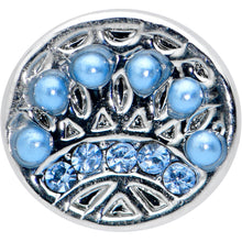 Load image into Gallery viewer, 16G 1/4 Blue Gem Geometric Blues Pattern Labret Monroe Tragus
