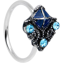 Load image into Gallery viewer, 20G 5/16 Blue Gem Rococo Blue Nose Hoop
