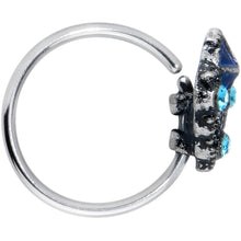 Load image into Gallery viewer, 20G 5/16 Blue Gem Rococo Blue Nose Hoop

