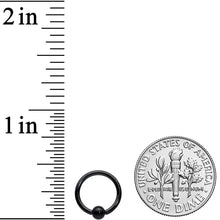 Load image into Gallery viewer, 16G 5/16 Black Simple Classic BCR Captive Bead Ring

