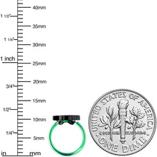 Load image into Gallery viewer, 20G 5/16 Green Top Hat Skull Halloween Nose Hoop
