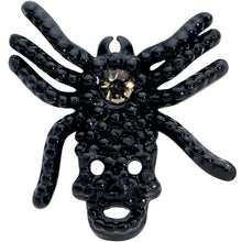 Load image into Gallery viewer, 16G 1/4 Yellow Gem Black Spider Halloween Cartilage Tragus Earring

