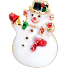 Load image into Gallery viewer, 16G 5/16 Gold Tone Waving Snowman Christmas Labret Monroe Tragus
