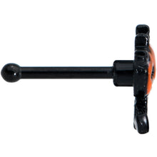 Load image into Gallery viewer, 20G 1/4 Black Dancing Skeleton Pumpkin Halloween Nose Bone
