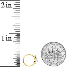 Load image into Gallery viewer, 20G 5/16 Gold Tone Waving Snowman Christmas Nose Hoop
