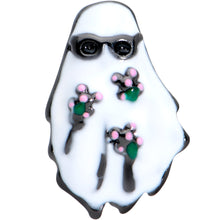 Load image into Gallery viewer, 16G 5/16 Black Hipster Ghost Halloween Labret Monroe Tragus
