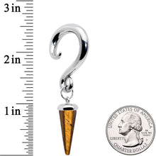 Load image into Gallery viewer, 4G Brown Stone Point Spiral Taper Ear Weights
