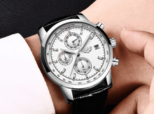 Load image into Gallery viewer, Men's  Waterproof Watch With Chronometers Date Display And Fluorescent Pointers Excellent Look Perfect Gift
