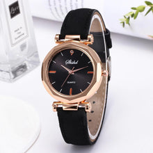 Load image into Gallery viewer, Women Watch Rhinestone Fashion Exquisite Women Leather Casual Watch Luxury Analog Quartz Crystal Wristwatch Bracelet Watch For Women and Girls

