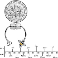 Load image into Gallery viewer, Clear Gem Bee Hive Non Pierced Magnetic Clip On Fake Septum Ring
