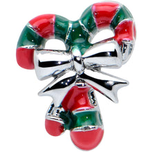 Load image into Gallery viewer, 16G 5/16 Pair of Candy Canes Christmas Labret Monroe Tragus
