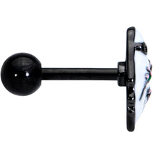 Load image into Gallery viewer, 16G 1/4 Black Hipster Ghost Halloween Tragus Cartilage Earring
