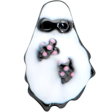 Load image into Gallery viewer, 20G 1/4 Black Hipster Ghost Halloween Nose Bone
