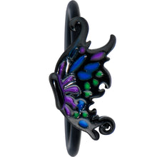 Load image into Gallery viewer, 20G 5/16 Black Purple Wings Butterfly Nose Hoop
