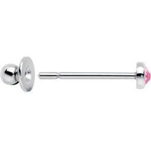 Load image into Gallery viewer, 3mm Pink Gem Bezel G23 Titanium Post Stud Earrings
