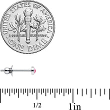 Load image into Gallery viewer, 3mm Pink Gem Bezel G23 Titanium Post Stud Earrings
