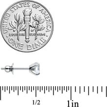 Load image into Gallery viewer, Clear CZ Gem 5mm G23 Titanium Post Stud Earrings
